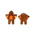 thumbnail image 2 of RUINIXCW Toddler Baby Girl Boy Thanksgiving Turkey Costume Kids Halloween Animal Costume Infant Baby Boy Girl Fall Winter Clothes Warm Flannel Romper Long Sleeve Hooded Zip Up Jumpsuit, 2 of 10