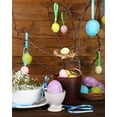 thumbnail image 2 of ABPHOTO Polyester 5x7ft Happy Easter Backdrop Painted Eggs Backdrops Ribbon White Flowers Rustic Stripes Wood Plank Frohe Ostern Spring Photography Background for Kids Baby Photo Studio Props, 2 of 3