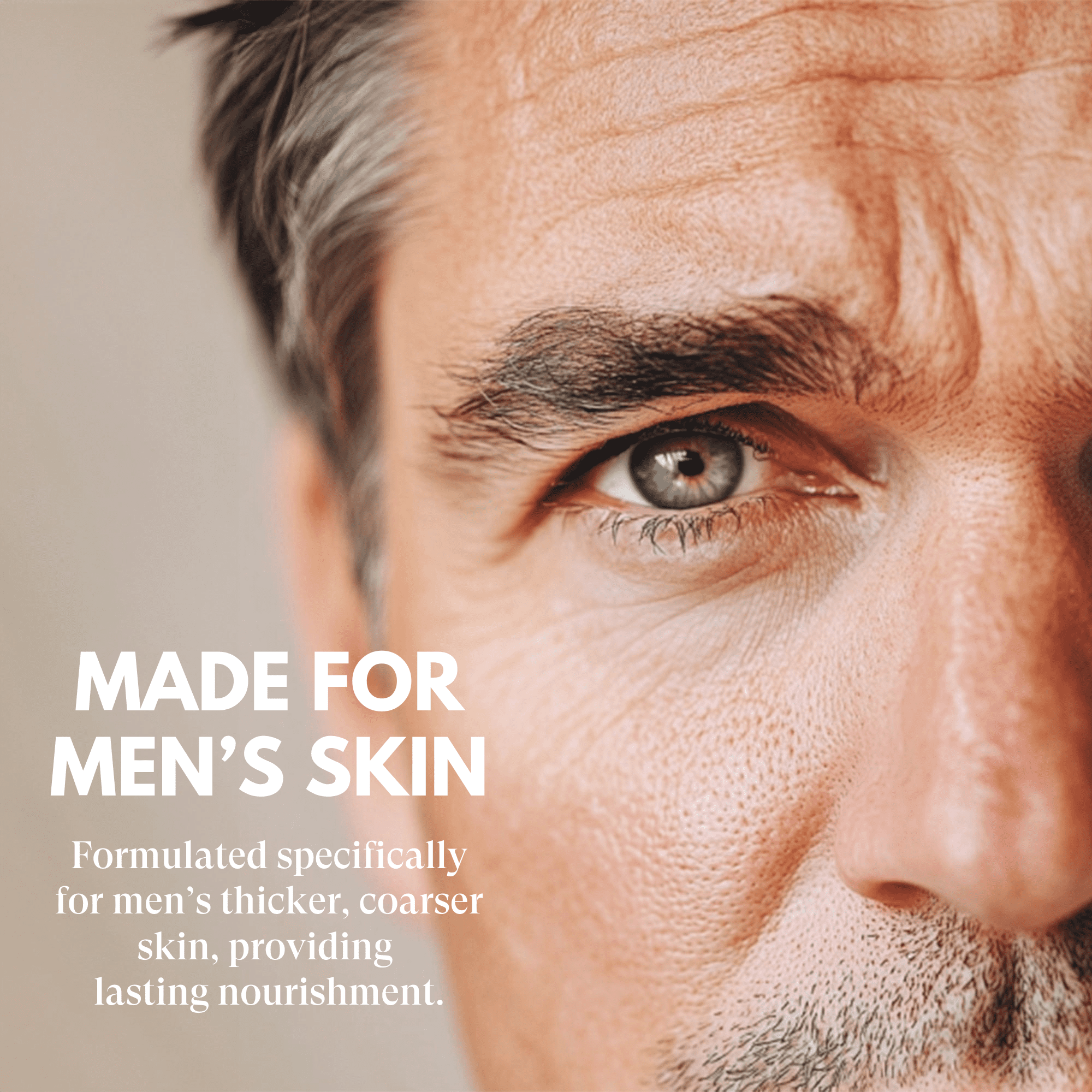 Just Nutritive Men's Face Lotion Moisturizer, Non-Greasy Formula for Dry Skin, 8oz