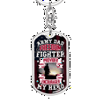 thumbnail image 5 of Army Dad Hero Stainless Steel or 18k Gold Premium Swivel Dog Tag Keychain, 5 of 10