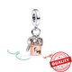 thumbnail image 1 of Romantic Rose Gold Two Color Heart Padlock Key to Happiness Double Charm Fit Original 925 Sterling Silver Bracelet Jewelry Gift, 1 of 5