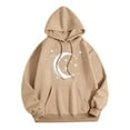 thumbnail image 3 of TINZ Sweat à Capuche Décontracté Automne/hiver pour Femmes, Imprimé Lune, Sport, 3TG, 3 of 3