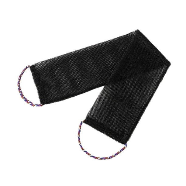 Paño exfoliante Toalla de ducha exfoliante Paño de baño Espalda cómoda Negro