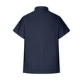 thumbnail image 4 of Timegard Womens Plus Size Tops Short Sleeve Notched V-Neck Button Summer Casual Tops Basic Tee Shirts, 4 of 5