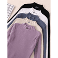 thumbnail image 2 of Suéter de cuello alto grueso y cálido para mujer, Jersey de punto suave de alta elasticidad, manga larga, Top femenino, Otoño e Invierno, 2 of 5