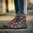 thumbnail image 3 of Psesaysky Light Comfortable PU Leather Barefoot Shoes for Women Girls Skull Floral Printed Sneakers Size 6-13.5, 3 of 7