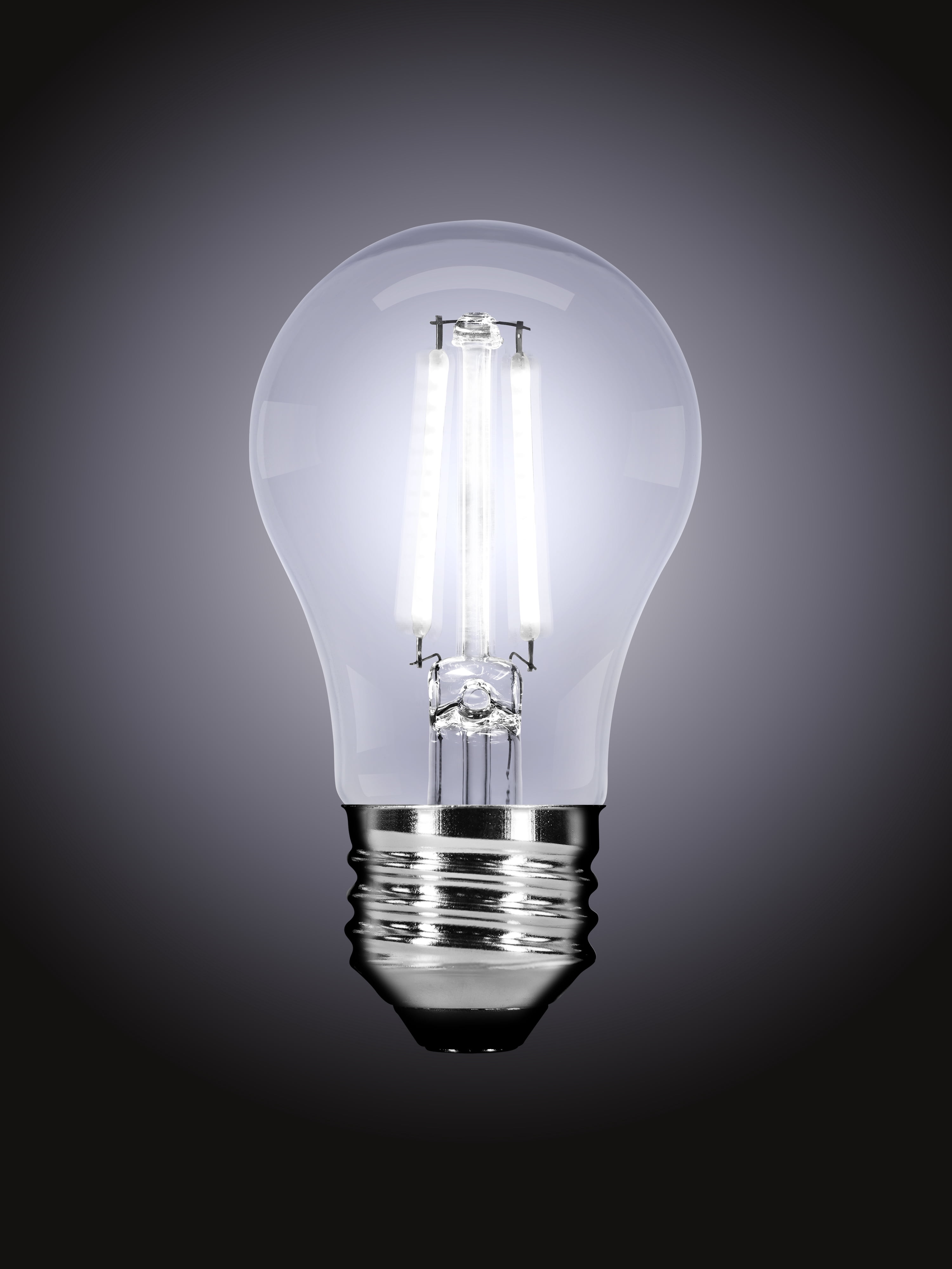 (2 pack) Better Homes & Gardens A15 Vintage LED Light Bulb, Smokey, 3 Watts Efficient, 5000k, E26, Dim, 2 Pk
