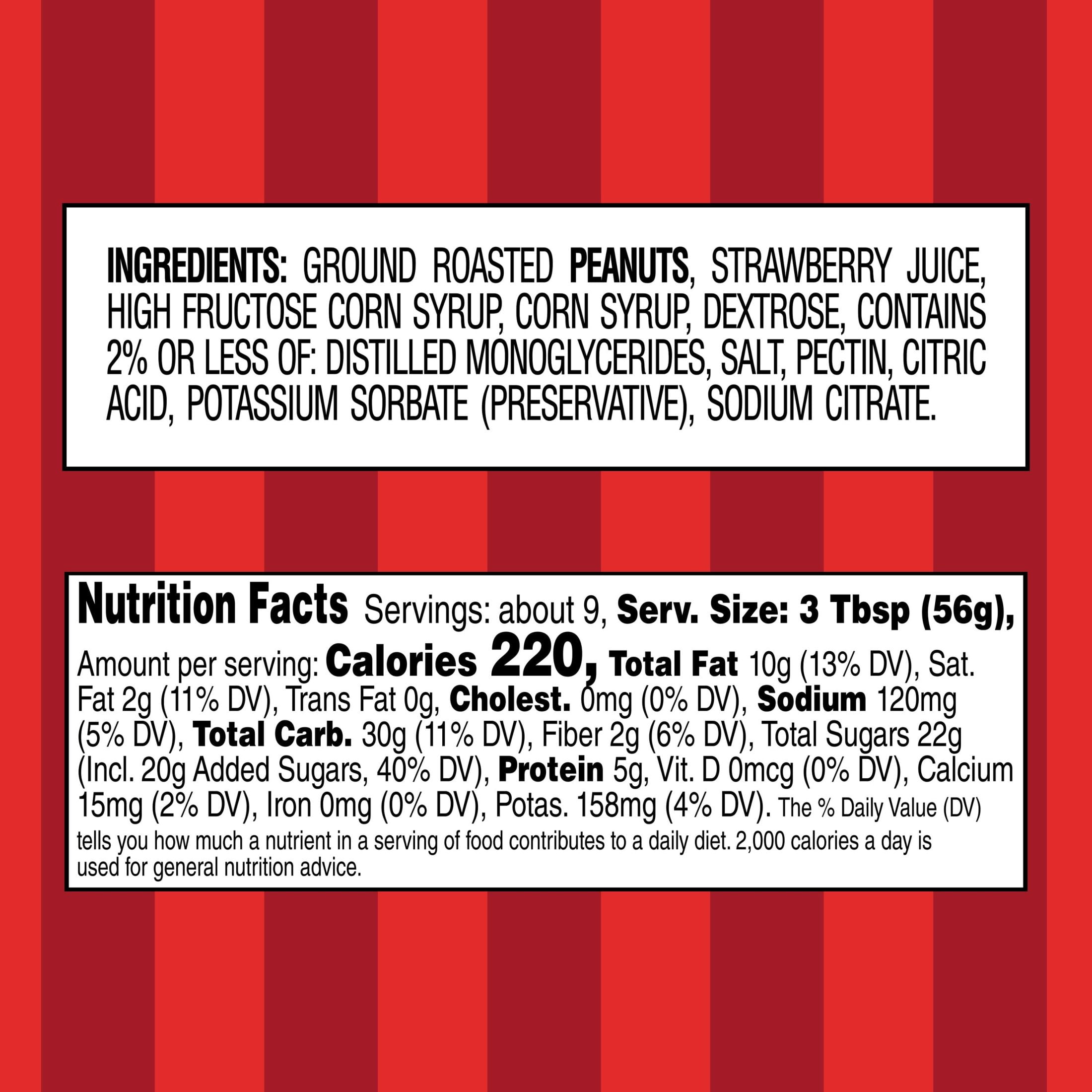 (3 pack) Smucker's Goober Peanut Butter and Strawberry Jelly Stripes, 18 oz