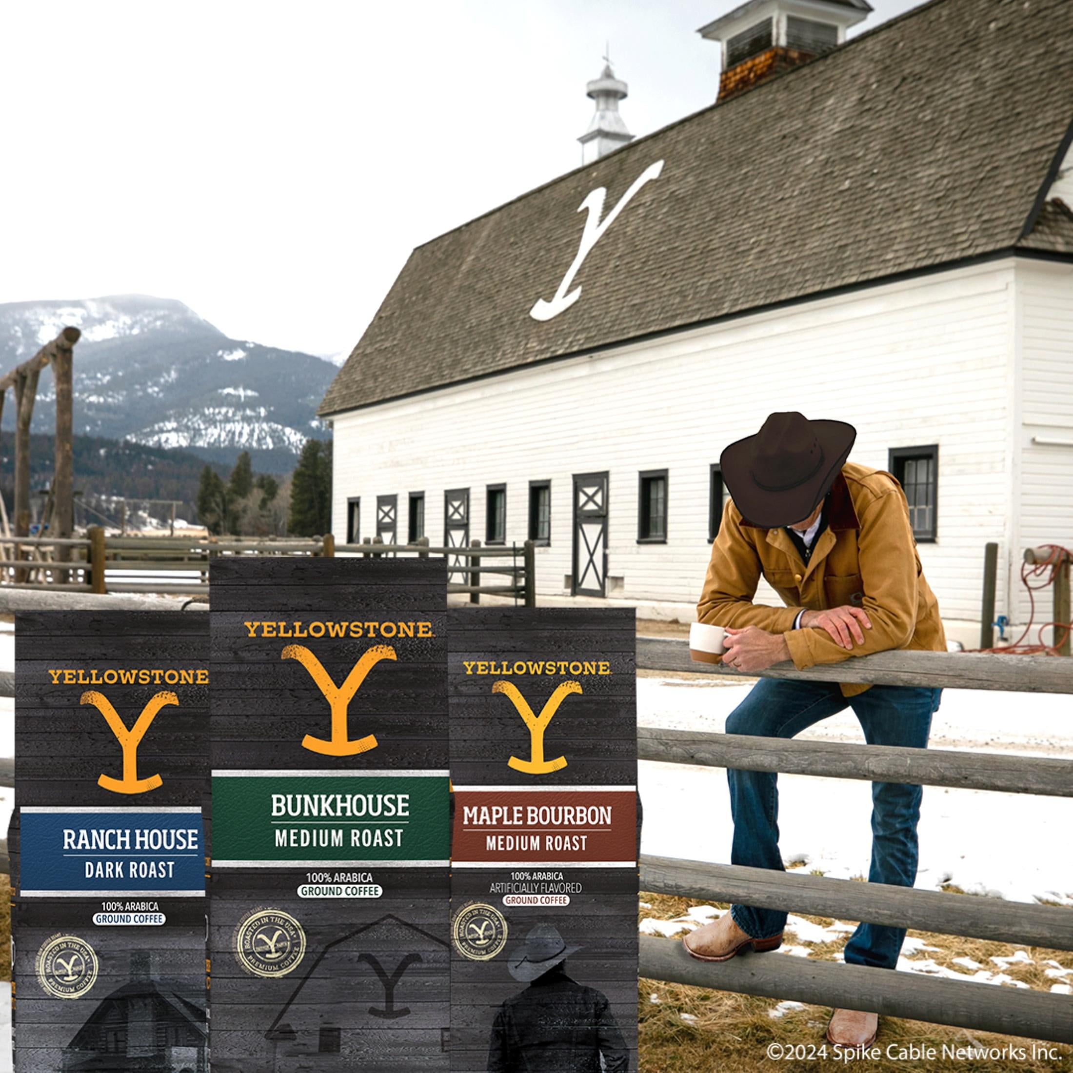 Yellowstone Maple Bourbon Medium Roast Ground Coffee 12 oz, 3 pack