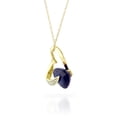 thumbnail image 4 of Galaxy Gold 14k 22" Yellow Gold Heart Necklace with Natural Diamonds and Sapphire, 4 of 6