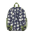 Anchor and Compass Art Backpack, Seaside Style Daypack with Ocean and ...