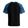 thumbnail image 3 of Dresfit Baseball Shirts Mens Patchwork Golf Shirts Crewneck Short Sleeve Denim Raglan Shirt 2026 Summer Oversized Washed Lightweight Vintage Basic Tees Black 3XL, 3 of 6