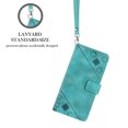 thumbnail image 4 of Feishell for Apple iPhone XS Max 6.5 inch Wallet Case with Wrist Strap,Flip Cover with Embossed Pattern PU Leather Kickstand Credit Card Slots Magnetic Clasp Folio Purse Phone Case,Green, 4 of 7