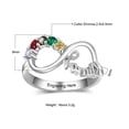 thumbnail image 6 of Mementos USA Personalized Sterling Silver Family Rings for Women (Mother)-5 Birthstone, 6 of 6