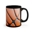 thumbnail image 3 of taza de 11 onzas de ceramica, diseño, negro, anaranjado, basquetball, 3 of 4