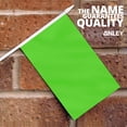 thumbnail image 2 of Anley Green Mini Flag 12 Pack - Hand Held Small Miniature Solid Green Blank Flags on Stick - Fade Resistant & Vivid Colors - 5x8 Inch with Solid Pole & Spear Top, 2 of 7