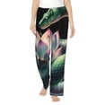 thumbnail image 2 of Lsque Snake Holding A Lotus Print Women's Pajama Pants, Lounge Pant - Comfortable Home Wear,Elastic Waistband, Stylish Design-Large, 2 of 9