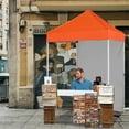 thumbnail image 3 of INTER HUT 5x5 Outdoor Pop up Canopy Gazebo with 4 Removable Sidewalls, Instant Easy Set up Outdoor Canopy Commercial Sun Shelter with Carry Bag, Orange, 3 of 10