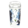 thumbnail image 3 of Cypress Home Bella Blue Double Wall Glass Travel Coffee Cup with Lid, 3 of 4