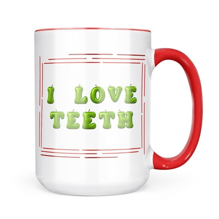 

Neonblond I Love Teeth Green Apples Mug gift for Coffee Tea lovers