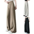 thumbnail image 6 of TrendOFT Womens Wide Leg Dress Pants High Waist Straight Work Pants Office Business Casual Palazzo Trousers with Pockets Beige M, 6 of 6