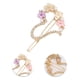 thumbnail image 3 of 4 Piezas de Clips para el Cabello con Flores de Moda y Corazón para Niñas en Tonos Dorados, Morados y Rosas, 3 of 3