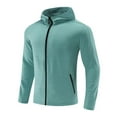 thumbnail image 2 of ZUKMRJPC Men Full Zip Athletic Jacket Slim Fit Quick Dry Fleece Lined Warm Hoodies Casual Lightweight Outdoor Athletic Running Jacket, 2 of 3