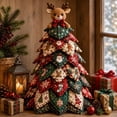 thumbnail image 5 of DIY Quilted Christmas Tree Kit, 3D Fabric Patchwork Craft Set for Beginners, Handmade Tabletop Holiday Xmas Decor, Ideal for Home Mantel Table Office Display, #A, 5 of 8