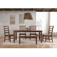 thumbnail image 2 of Simply Brook 6Pc 72-in Rectangle Extendable Dining Set with Bench in Brown Wood, 2 of 4
