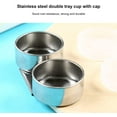 thumbnail image 2 of ABPETE 3Pcs Oil Painting Palette Cup, Stainless Steel Double Dipper Design with Lid, Clip Oil Container, Can Clip on Pe for Watercolor Acrylic, 2 of 9