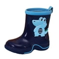 thumbnail image 3 of Siilsaa Rain Boots Kids Rain Shoes Children Waterproof Boots for Boys and Girls Dark Blue,12, 3 of 5