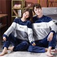 thumbnail image 1 of Conjunto de Pijama de franela cálida para hombre y mujer, ropa de dormir de Panda para pareja, Pijama familiar, ropa de noche para amantes, pijamas casuales de animales, Otoño e Invierno, 1 of 4
