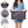 thumbnail image 5 of Yayeee Foldable Storage Basket for Shelves with Handles Set of 2 Waterproof Cloth Bins, Purple Roses, 5 of 7