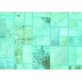 thumbnail image 1 of Ahgly Company Indoor Rectangle Patchwork Turquoise Blue Transitional Area Rugs, 8' x 10', 1 of 4
