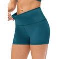 thumbnail image 3 of QAFOPEH Women Solid Color High Waist Quick-Dry Workout Yoga Shorts, 3 of 3