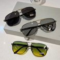 thumbnail image 3 of Oversized Vintage Sunglasses Men Women Fashion Polarized Photochromic Shades Eyewear Double Bridge Driving Sun Glasses - Green, 3 of 3