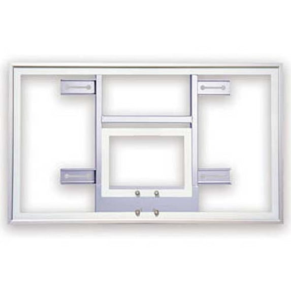 FT230H First Team 60'' x 36'' Tempered Glass Basketball Backboard with H-Frame