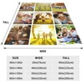 thumbnail image 5 of Custom Blanket with Photo Text Personalized Flannel Throw Blanket Customized Picture Blanket for Adult Kid Birthday Christmas Halloween Fathers Mothers Valentines Day Gift 40"X30", 5 of 6