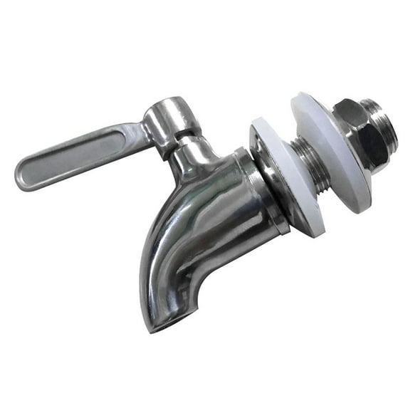 Binwennn Utility Out Faucet Beverage Dispenser Push Style Spigot Stainless Steel Polished Finished Water Dispenser Replacement Faucet Beverage Drink Water Dispenser Barrel Faucet Juice Tap
