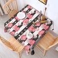thumbnail image 2 of Pioneer Flower Floral Print Pattern Square Tablecloth,Waterproof Square Table Cover,Wipeable Spillproof Washable Table Cover for Home Kitchen Party Decor 42"X42"(107x107cm), 2 of 6