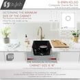 thumbnail image 2 of Stylish Dual Mount 16" Black Composite Granite Single Bowl Kitchen Sink with Strainer S-816N, 2 of 13