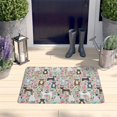 thumbnail image 2 of Cute Pitbull Terriers Dog and Flower Flannel Non Slip Door Rugs,Washable Door Mats Indoor,Decorative Door Mats,Dirt-Resistant and Absorbent Doormat for Entrance,Bedroom,Kitchen,Bathroom,23.5"x16", 2 of 5
