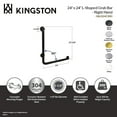 thumbnail image 4 of Kingston Brass GBL1224CSR7 Made To Match 24" x 24" L-Shaped Stainless Steel ADA Grab Bar - Right Hand, Brushed Brass, 4 of 5