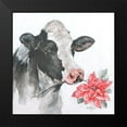 thumbnail image 2 of Coules, Debi 15x15 Black Modern Framed Museum Art Print Titled - Christmas Cow, 2 of 5
