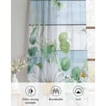 thumbnail image 6 of Daisy Spring Floral Sheer Curtains 84 Inch Length 2 Panels Set for Living Room/Bedroom, Eucalyptus Leaves Watercolor Wooden Kitchen Curtains Grommet Semi-Sheer Curtains Window Treatments 52"x84"x2, 6 of 7