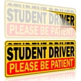 thumbnail image 1 of TOTOMO Student Driver Sticker for Car and Window Cling 10"x3.5" Adhesive Reflective Vehicle Safety Sign for New Rookie, 1 of 5