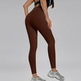 thumbnail image 4 of XFLWAM Butt Lifting Leggings for Women Tummy Control Seamless Leggings Booty High Waisted Workout Fitness Yoga Pants Brown M, 4 of 7