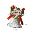 thumbnail image 3 of LanSuare 4Pcs Christmas Metal Jingle Bells, Multicolour Bells with Red Bow and Pinecone, Home Hanging Ornament Suitable for Vehicle Interior, Gift Giving, Christmas Tree Decor, 3 of 7