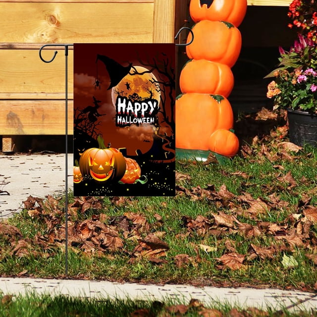 Décorations d'Halloween Extérieures, Décorations de Jardin d'Halloween, Drapeau de Fête d'Halloween Suspendu, Drapeau de Cour de Vacances, Décorations de Fête d'Halloween, Drapeau de Jardin d'Halloween