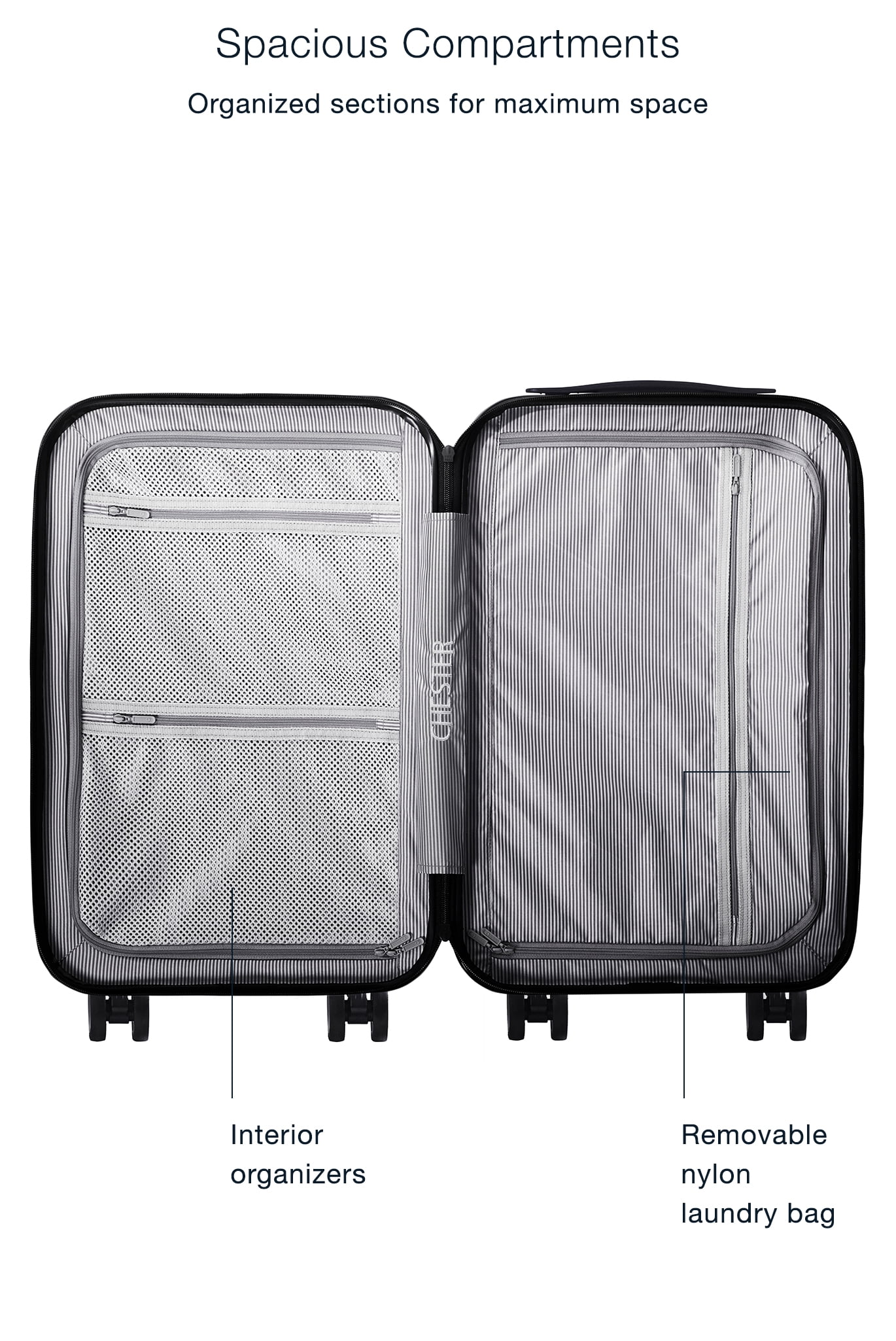 suitcase with compartments